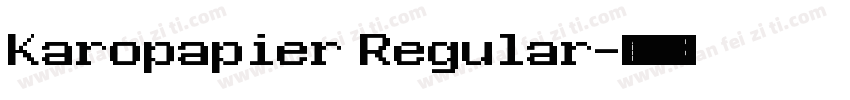 Karopapier Regular字体转换